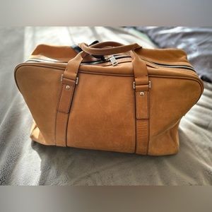 Jack Spade Leather Weekender Bag